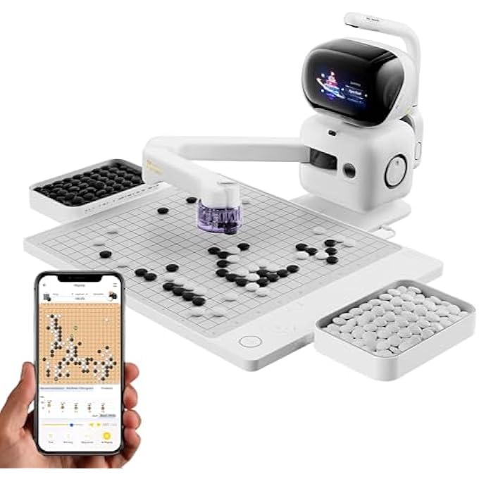 rayihni SENSEROBOT GO PROFESSIONAL  SMART GO BOARD WITH ROBOT ARM, 23 AI LEVELS FOR ALL LEVELS, APEX DUEL, REAL TIME PARTY ANALYSIS, WI-FI OTA UPDATES - Image 2